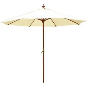 Ombrelone para Jardim Vertical de Madeira Creme 3m Kala