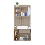 Gabinete-Suspenso-Galti-80-Painel-e-Espelheira-Freijo-Connect-Balcony