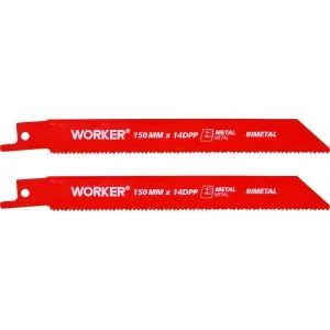 Lâmina para Serra Sabre Bimetálica 1/2” 150mm 14 Dentes Worker