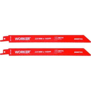 Lâmina para Serra Sabre Bimetálica 1/2” 225mm 14 Dentes Worker