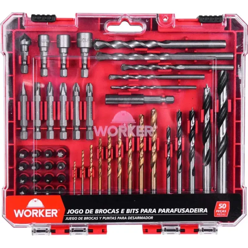 Jogo-de-Brocas-e-Bits-para-Parafusadeira-50-Pecas-Worker