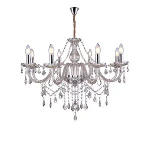 Lustre de Cristal Conhaque Glam 8xE14 320W Taschibra