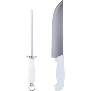 Kit Faca e Afiador para Cozinha em Aço Inox 2 Peças Kala