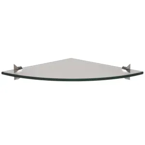 Prateleira de Vidro de Canto com Suporte 250x250x8mm Tramontina