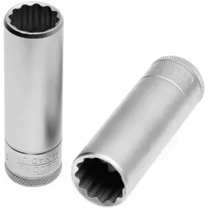 Soquete Estriado Longo em Cromo Vanádio 1/2" 10mm Gedore