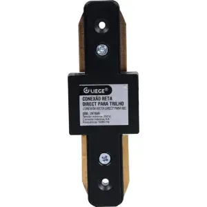 Conexão Reta para Trilho Direct Preto Bivolt Liege