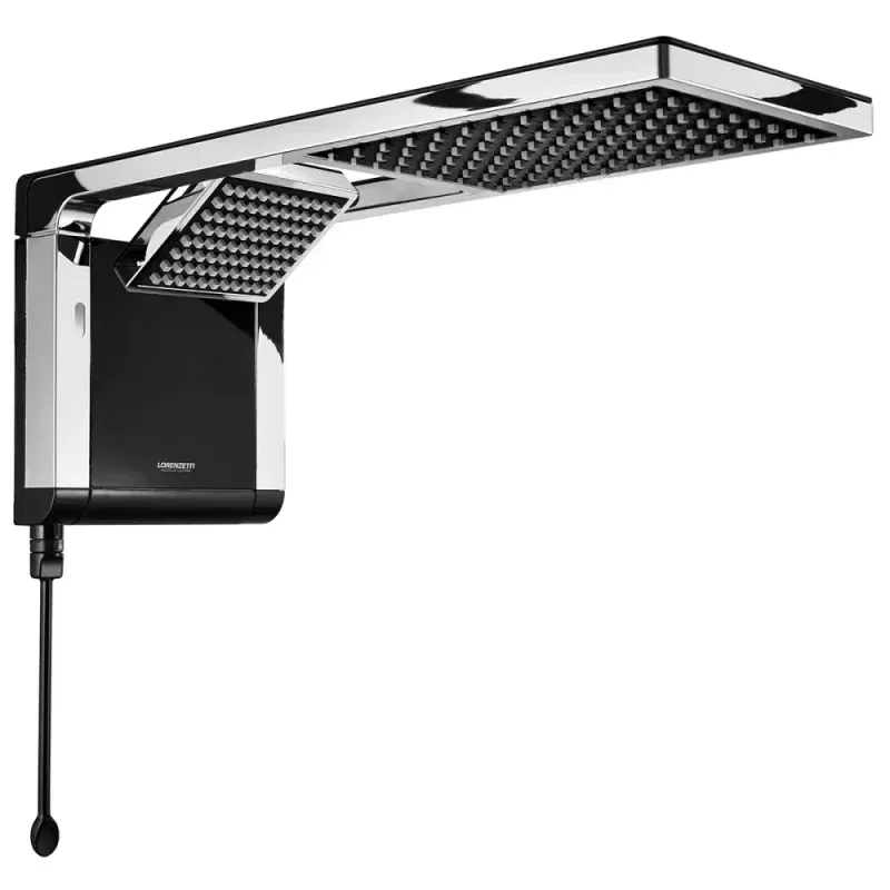 Chuveiro-Acqua-Duo-Flex-Preto-Cromado-40mca-5500W-127V-Lorenzetti