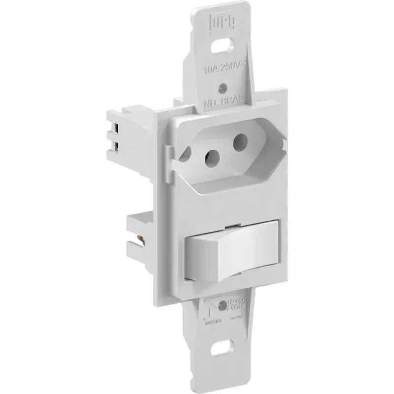 Modulo-de-Interruptor-e-Tomada-Klin-Branco-1Ts-10A-Weg