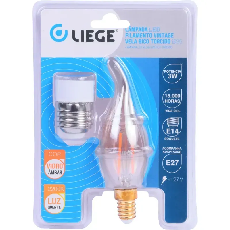 Lampada-de-LED-Vintage-Vela-Torcida B35-E14-3W-127V-Liege