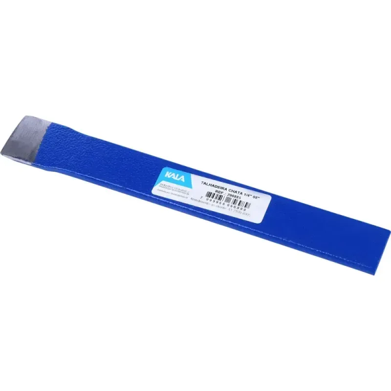 Talhadeira-em-Aco-Inoxidavel-Chata Azul-Tamanho-8-Kala
