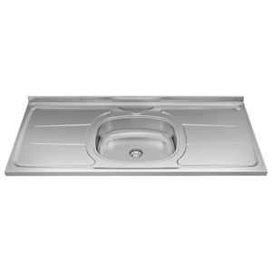 Pia de Concreto Bali em Aço sem Válvula 530x1200mm Ghel Plus