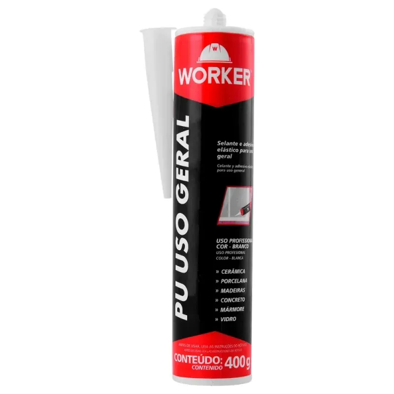 Adesivo-Poliuretano-Uso-Geral-Branca 400g-Worker