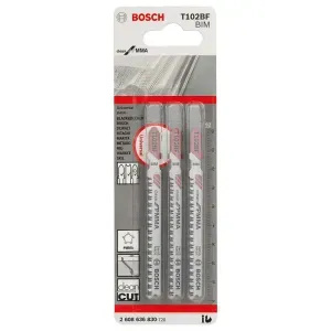 Lâmina de Serra Tico Tico T102BF para Acrílico Bosch