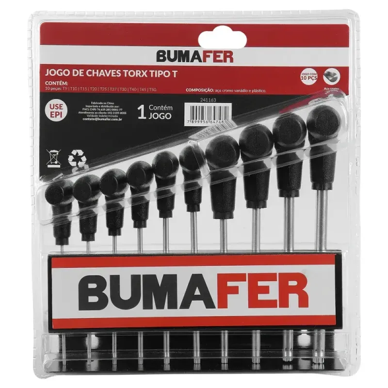 Jogo-de-Chaves-Torx-T-em-Cromo-Vanadio-10-Pecas-Bumafer