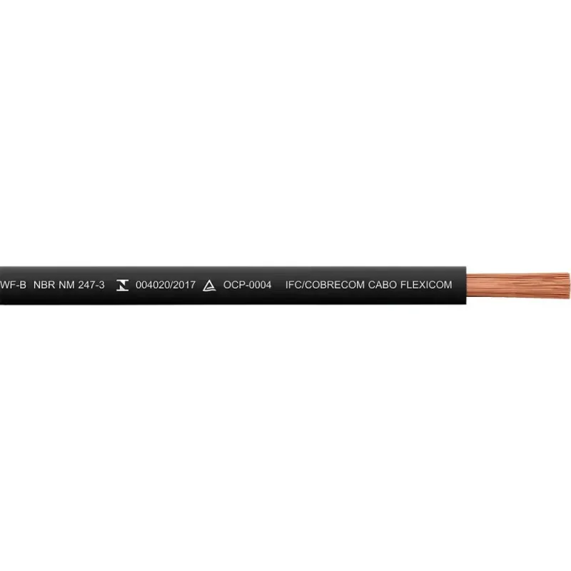 Cabo-Flexivel-400mm-Preto 450-750V-25m Cobrecom