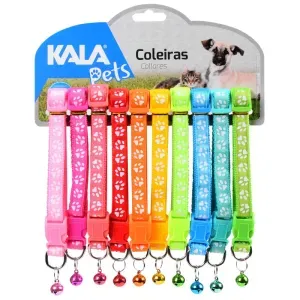 Kit Coleira para Cachorro Ajustável 25-40cm 10 peças Kala