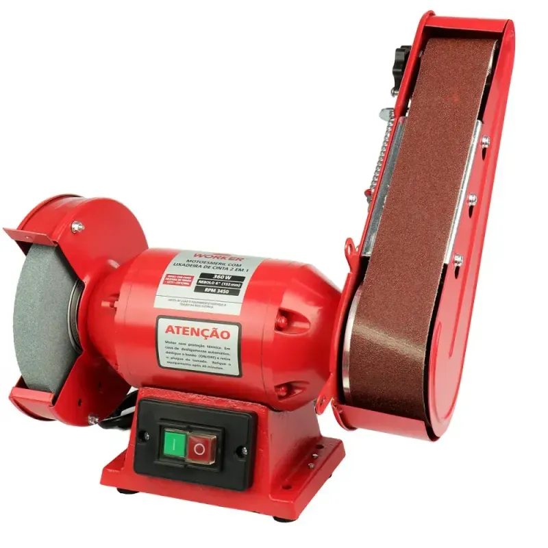 Moto Esmeril-com-Lixadeira-360W-60Hz-3450rpm-Bivolt-Worker