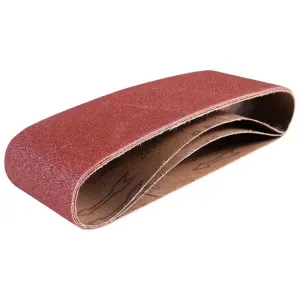 Lixa Cinta 75 x 533mm Grão 80 Costado de Lona 3 Peças Worker