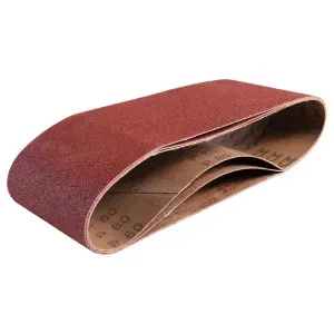 Lixa Cinta 100x610mm Grão 80 Costado de Lona 3 Peças Worker