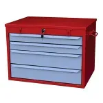 Gabinete-com-Divisorias-Vermelha com 4-Gavetas-Fercar