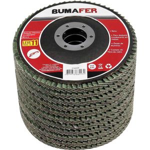Disco Flap Reto G80 com 11 Peças 4.1/2" x 7/8" Bumafer