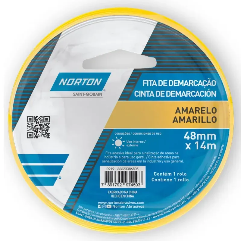 Fita-Demarcacao-de-Solo-Amarela-48mm-14m-Norton