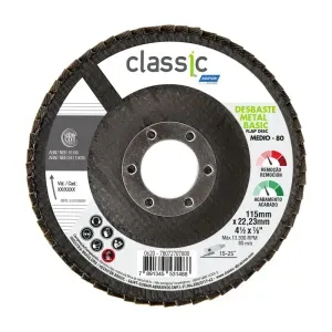 Disco Flap Classic Basic para Desbaste G80 115x22,23mm Norton