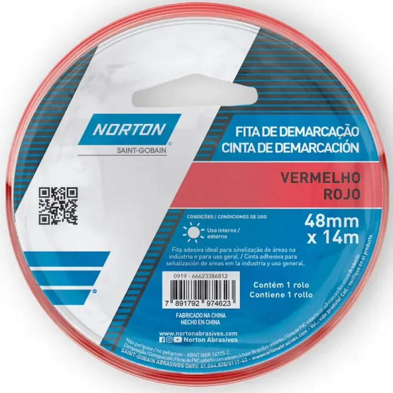 Fita-Demarcacao-de-Solo-Vermelha-48mm-14m-Norton