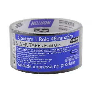 Fita Silver Tape Preta 48mm 5m Norton