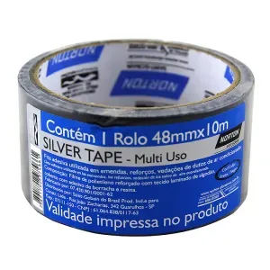 Fita Silver Tape para Reparos em Gerais Preto 48mmx10m Norton