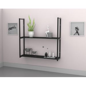 PRATELEIRA IND PRETA 90X20 KIT 2