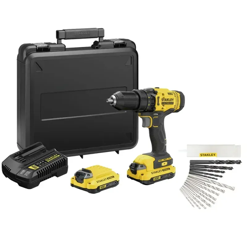 Furadeira-Parafusadeira-a-Bateria-com-Maleta 1-2--20V-Stanley