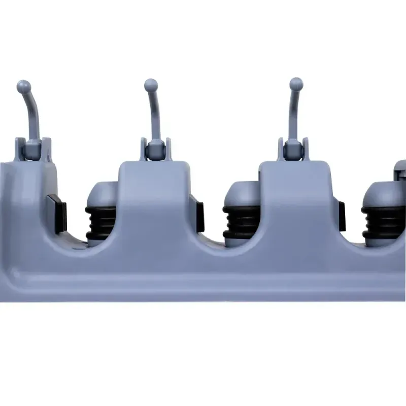 Suporte-Vassoura-em-Plastico-com-4 posicoes-e-5 ganchos-Kala