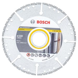 Disco Diamantado Segmentado Multimaterial 110mm 20mm Bosch