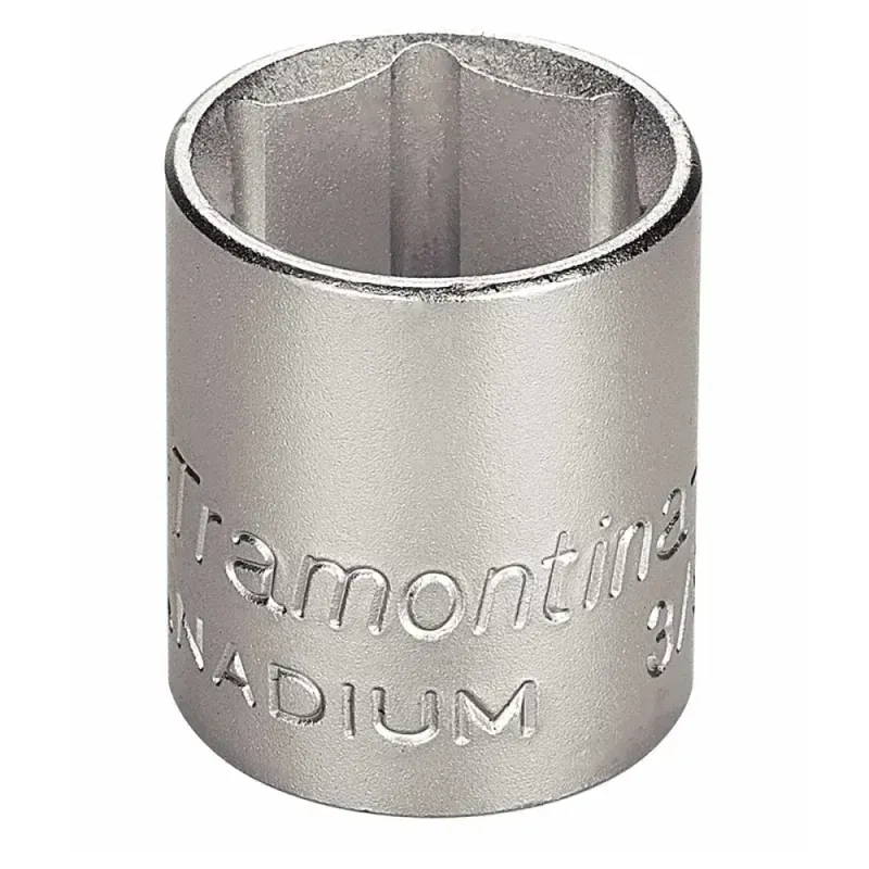 Soquete Sextavado Aço Cromo Vanádio 21,8mm 3/8" Tramontina