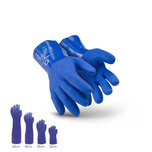 Luva de Segurança em PVC Azul 36cm T10 CA36581 - Super Safety