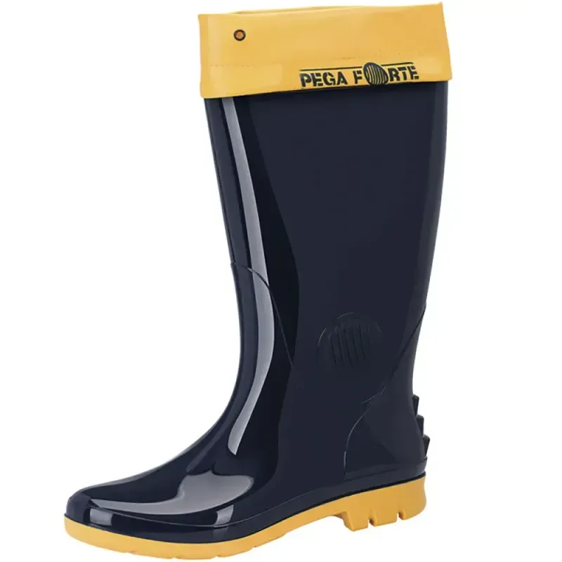 Bota-de-PVC-Azul-Numero-40-Cano-Longo-com-Polaina-Grendene