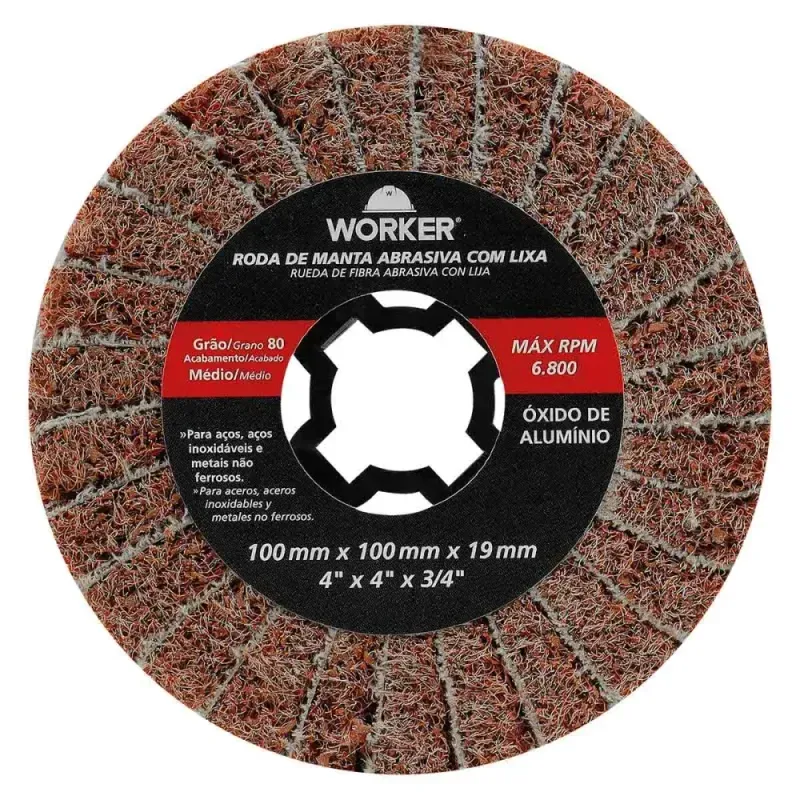 Roda-Manta-Abrasiva-G60 com-Lixa-4-x-4”-x-3-4--Worker