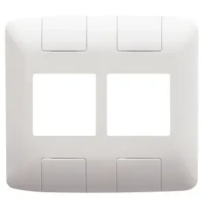 Placa em Termoplástico de 4 Postos Aria Branco 4x4 Tramontina
