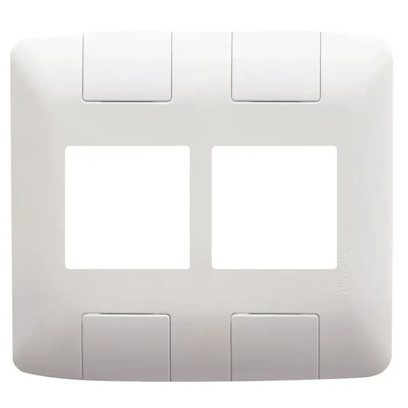 Placa-em-Termoplastico-de 4-Postos Aria-Branco-4x4-Tramontina