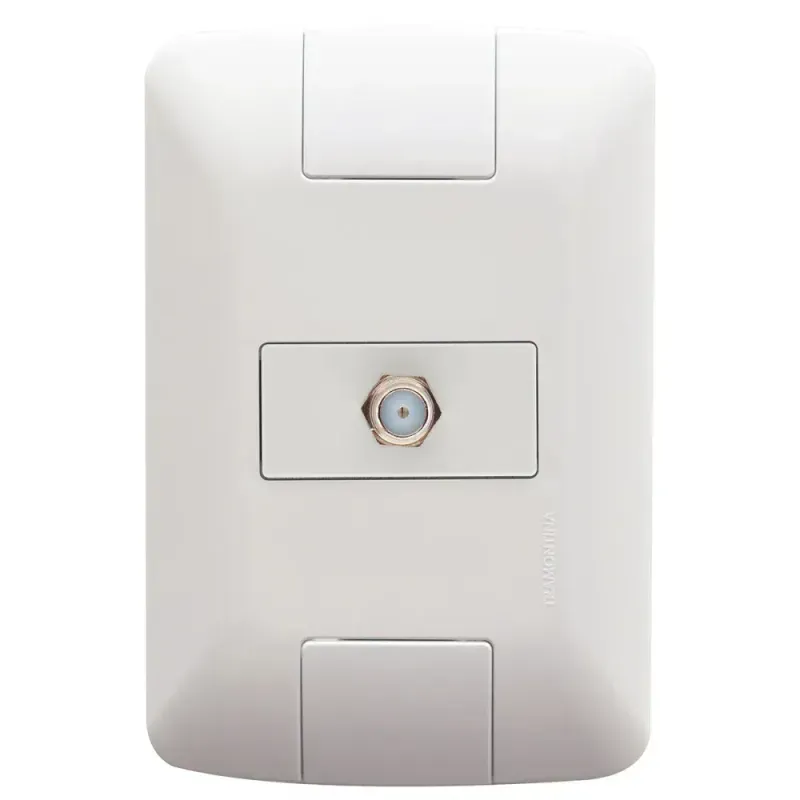 Conjunto-de-1-Tomadas-TV-SAT-Coaxial-Aria-Branco-250V-Tramontina