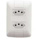 Conjunto-com-2 Tomada-2P-T-10A-Branco-250V-Tramontina
