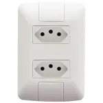 Conjunto-com-2 Tomada-2P-T-20A-Branco-250V-Tramontina