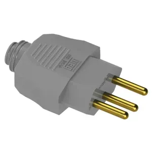 Plugue Macho com 3 Pinos 10A Cinza com 120 Unidades Weg