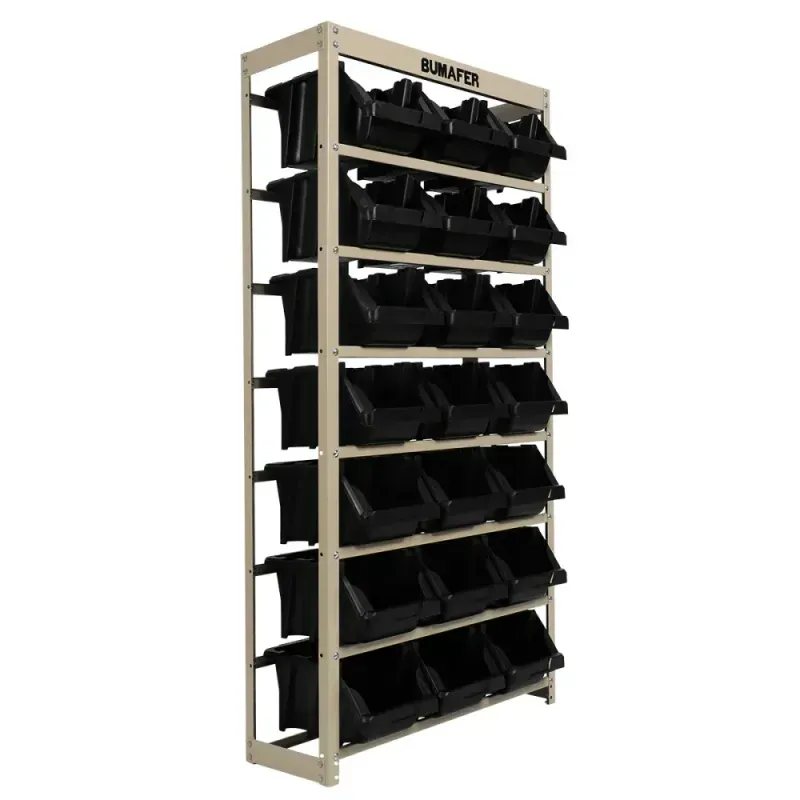 Estante-Gaveteiro-em-Aco-21-Gavetas-Tamanho-7-Preto-Bumafer