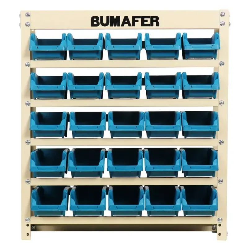 Estante-Gaveteiro-em-Aco-25-Gavetas-Tamanho-3-Azul-Bumafer