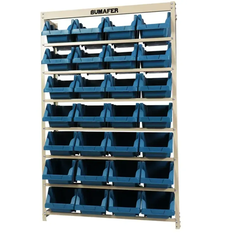 Estante-Gaveteiro-em-Aco-28-Gavetas-Tamanho-7-Azul-Bumafer