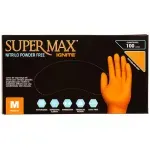 Luva-Procedimento-Nitrilica-Laranja-100-Pecas-M-SuperMax