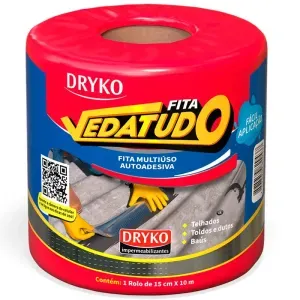 Fita Autoadesiva de Alumínio Vedatudo 15cm x 10m Dryko