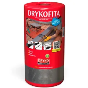 Fita Adesiva Asfáltica de Alumínio Drykofita 30cmx10m Dryko